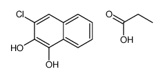 3-chloronaphthalene-1,2-diol,propanoic acid结构式