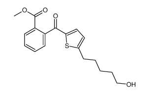 methyl 2-[5-(5-hydroxypentyl)thiophene-2-carbonyl]benzoate结构式