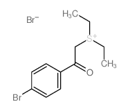 [2-(4-bromophenyl)-2-oxoethyl]-diethylsulfanium,bromide Structure
