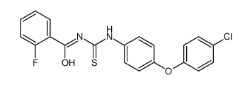 N-[[4-(4-chlorophenoxy)phenyl]carbamothioyl]-2-fluorobenzamide Structure