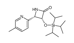 (3R,4S)-4-(5-methyl-2-pyridyl)-3-triisopropylsilyloxy-2-azetidinone Structure