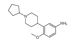 3-(1-cyclopentylpiperidin-4-yl)-4-methoxyaniline Structure