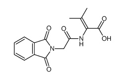 3-methyl-2-[(N,N-phthaloyl-glycyl)-amino]-but-2-enoic acid Structure