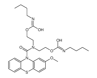 Di(butylcarbamic acid)2,2'-[[(2-methoxy-10H-phenothiazin-10-yl)carbonyl]imino]bisethyl ester结构式
