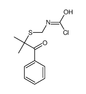 N-[(2-methyl-1-oxo-1-phenylpropan-2-yl)sulfanylmethyl]carbamoyl chloride Structure