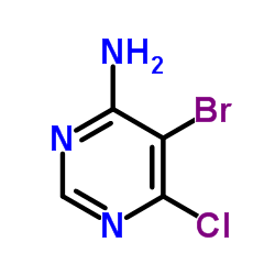 4-氨基-5-溴-6-氯嘧啶结构式