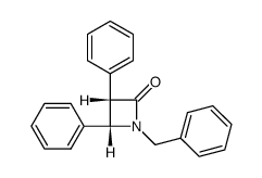 cis-1-benzyl-3,4-diphenylazetidin-2-one结构式