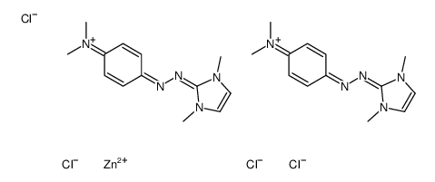 2-[[4-(二甲氨基)苯基]偶氮]-1,3-二甲基-1H-咪唑翁(T-4)-四氯锌酸盐结构式
