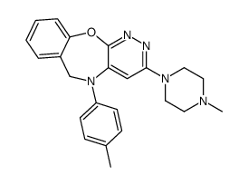 5-(4-methylphenyl)-3-(4-methylpiperazin-1-yl)-6H-pyridazino[3,4-b][1,4]benzoxazepine结构式