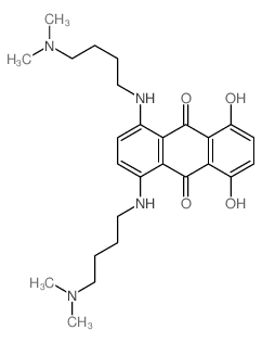 9,10-Anthracenedione, 1,4-bis[[4-(dimethylamino)butyl]amino]-5, 8-dihydroxy- Structure