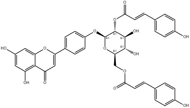 Apigenin 4'-O-(2'',6''-di-O-E-p-coumaroyl)glucoside picture