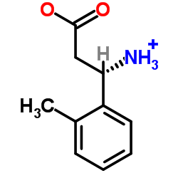 (S)-3-氨基-3-(2-甲基苯基)-丙酸结构式