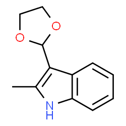 1H-Indole,3-(1,3-dioxolan-2-yl)-2-methyl-(9CI) Structure