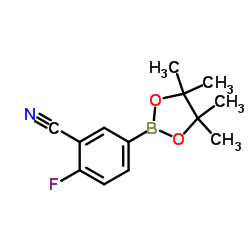 3-氰基-4-氟苯硼酸频呐醇酯结构式