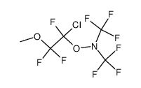 O-(1-chloro-1,2,2-trifluoro-2-methoxyethyl)-N,N-bis(trifluoromethyl)hydroxylamine结构式