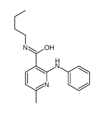 2-anilino-N-butyl-6-methylpyridine-3-carboxamide结构式