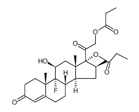 9α-Fluoro-11β,17α,21-trihydroxy-16β-methylpregn-4-ene-3,20-dione 17,21-dipropionate结构式