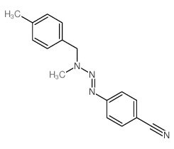 Benzonitrile,4-[3-methyl-3-[(4-methylphenyl)methyl]-1-triazen-1-yl]- Structure