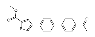methyl 4-(4'-acetyl-1,1'-biphenyl-4-yl)thiophene-2-carboxylate Structure