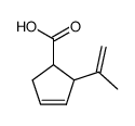 3-Cyclopentene-1-carboxylicacid,2-(1-methylethenyl)-,cis-(9CI) Structure