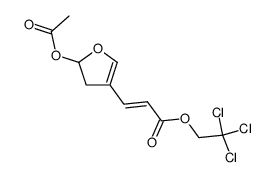 2,2,2-trichloroethyl (E)-3-(5-acetoxy-4,5-dihydrofuran-3-yl)acrylate Structure