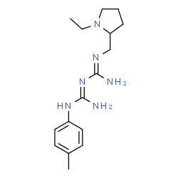 1-[(1-ethyl-2-pyrrolidinyl)methyl]-5-(p-tolyl)biguanide结构式