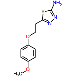 5-[2-(4-METHOXY-PHENOXY)-ETHYL]-[1,3,4]THIADIAZOL-2-YLAMINE结构式
