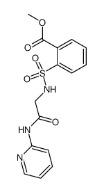 methyl 2-(N-(2-oxo-2-(pyridin-2-ylamino)ethyl)sulfamoyl)benzoate结构式