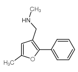 N-甲基-1-(5-甲基-2-苯基呋喃-3-基)甲胺结构式