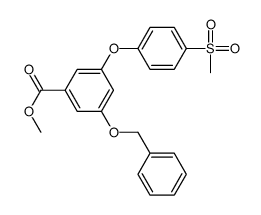 3-[4-(甲基磺酰基)苯氧基]-5-(苯基甲氧基)-苯甲酸甲酯结构式