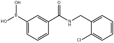 3-((2-氯苯基)甲基氨基甲酰基)苯基硼酸结构式