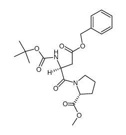 <4-benzyl N-(tert-butoxycarbonyl)-L-aspart-1-oyl>-L-proline methyl ester Structure