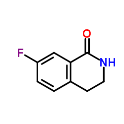 7-氟-3,4-二氢-2H-异喹啉-1-酮结构式