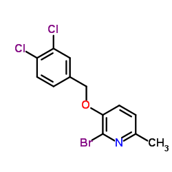 2-Bromo-3-[(3,4-dichlorobenzyl)oxy]-6-methylpyridine结构式