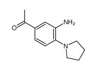 1-(3-氨基-4-吡咯烷-1-苯基)-乙酮结构式