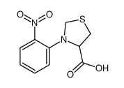 3-(2-nitrophenyl)-1,3-thiazolidine-4-carboxylic acid结构式