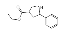 5-苯基-吡咯烷-3-羧酸乙酯结构式