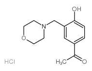 1-[4-羟基-3-(吗啉-4-基甲基)苯基]乙酮盐酸盐结构式