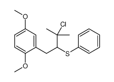 2-(3-chloro-3-methyl-2-phenylsulfanylbutyl)-1,4-dimethoxybenzene结构式