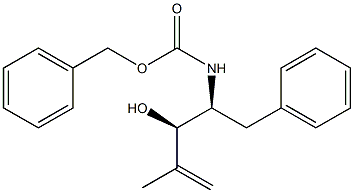 benzyl ((2S,3R)-3-hydroxy-4-methyl-1-phenylpent-4-en-2-yl)carbamate结构式