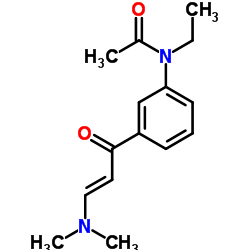 N-乙基-N-3-[(3-二甲胺基-1-氧代-2-丙稀基-)苯基-]乙酰胺结构式