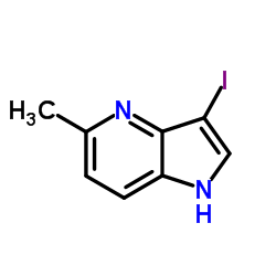 3-碘-5-甲基-1H-吡咯并[3,2-b]吡啶结构式