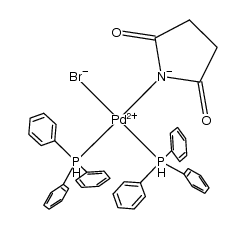 bromobis(triphenylphosphine)(N-succinimide)palladiun(II)结构式