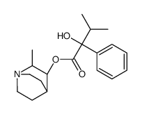 (7-methyl-1-azabicyclo[2.2.2]oct-8-yl) 2-hydroxy-3-methyl-2-phenyl-but anoate结构式