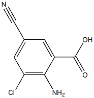 2-amino-3-chloro-5-cyanobenzoic acid结构式