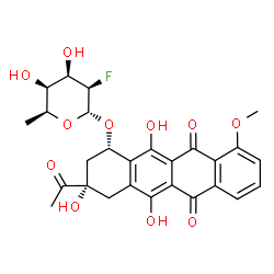 7-O-(2,6-dideoxy-2-fluorotalopyranosyl)daunomycinone结构式