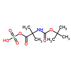 Boc-α-氨基异丁酸-N-羟基琥珀酰亚胺酯结构式