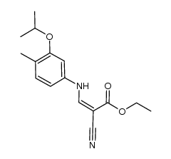 2-cyano-3-(3-isopropyloxy-4-methylphenylamino)acrylic acid ethyl ester结构式
