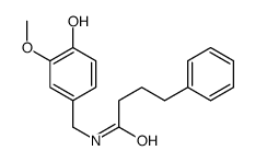 N-[(4-hydroxy-3-methoxyphenyl)methyl]-4-phenylbutanamide structure