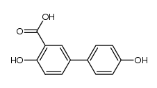 4,4'-dihydroxybiphenyl-3-carboxylic acid结构式